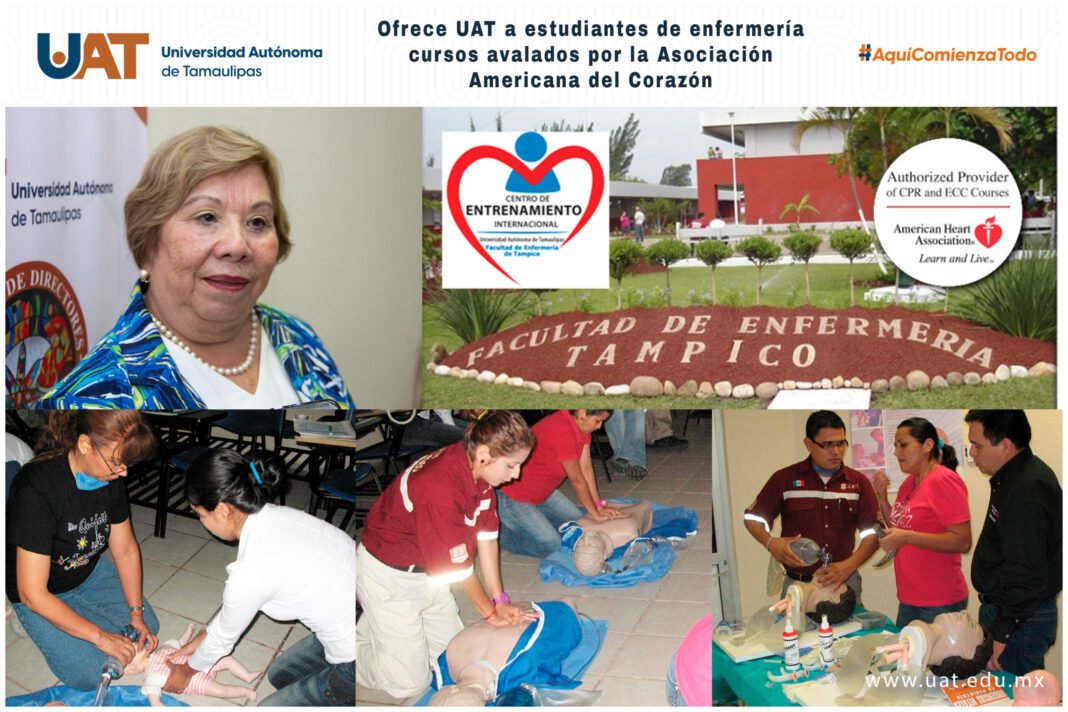 La Facultad de Enfermería de Tampico es la única institución educativa del estado que cuenta con la certificación de cursos y entrenamientos del organismo internacional en materia de soporte vital básico y soporte vital cardiovascular avanzado.